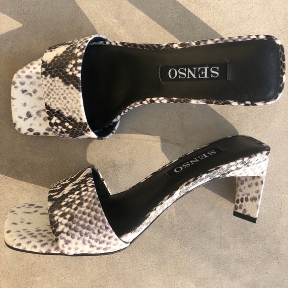 Senso Leather snake print sandals NIB - Picture 4 of 4